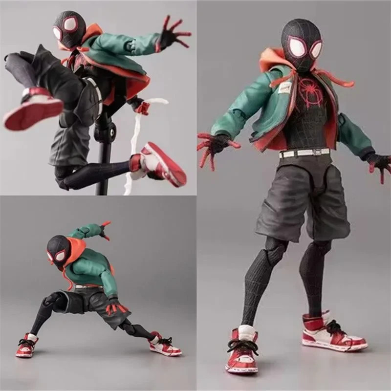 Spider-Man Action Figure Miles Morales Into The Spider Verse Toy Gift With Box