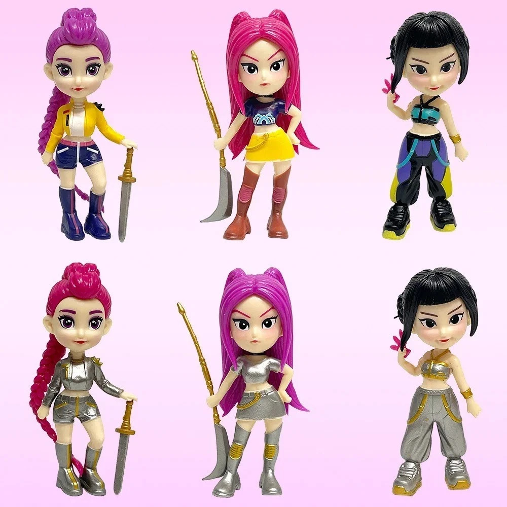 6PCS Set Cosplay Hunters Rumi Mira Zoey Blind Box PVC Toys Action Figure Gift JQ
