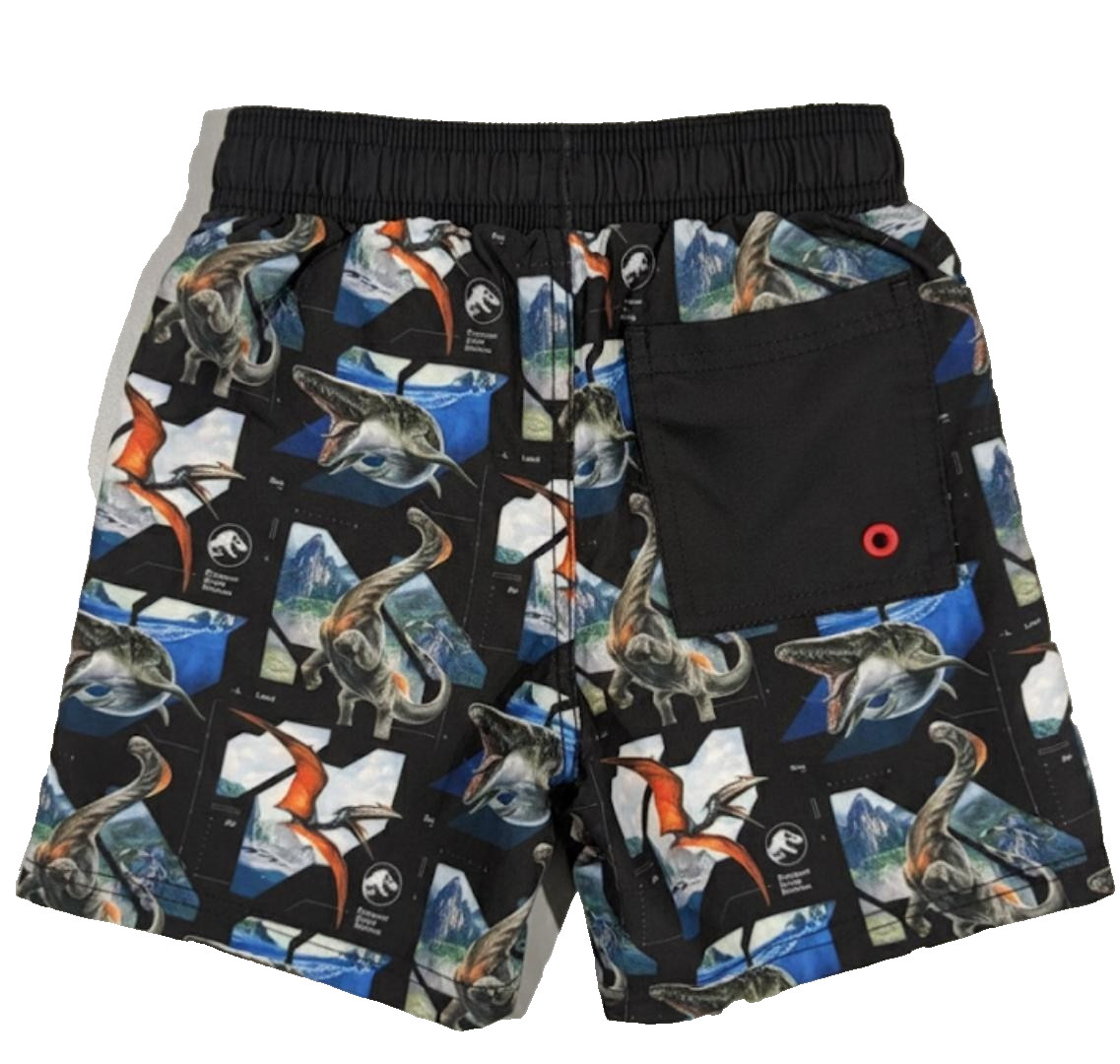 Jurassic World Boys Swim Trunks, Boys Board Shorts Beach Wear Size L (10/12)