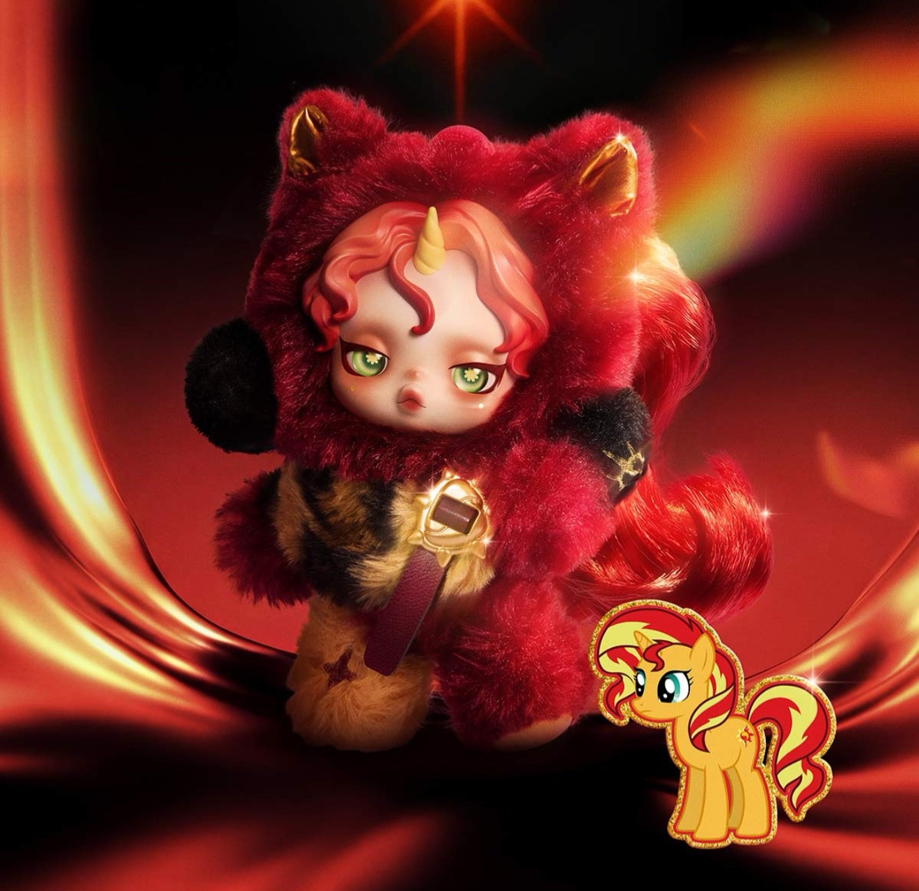 Pop Mart Skullpanda My Little Pony Series Pendant Plush Doll