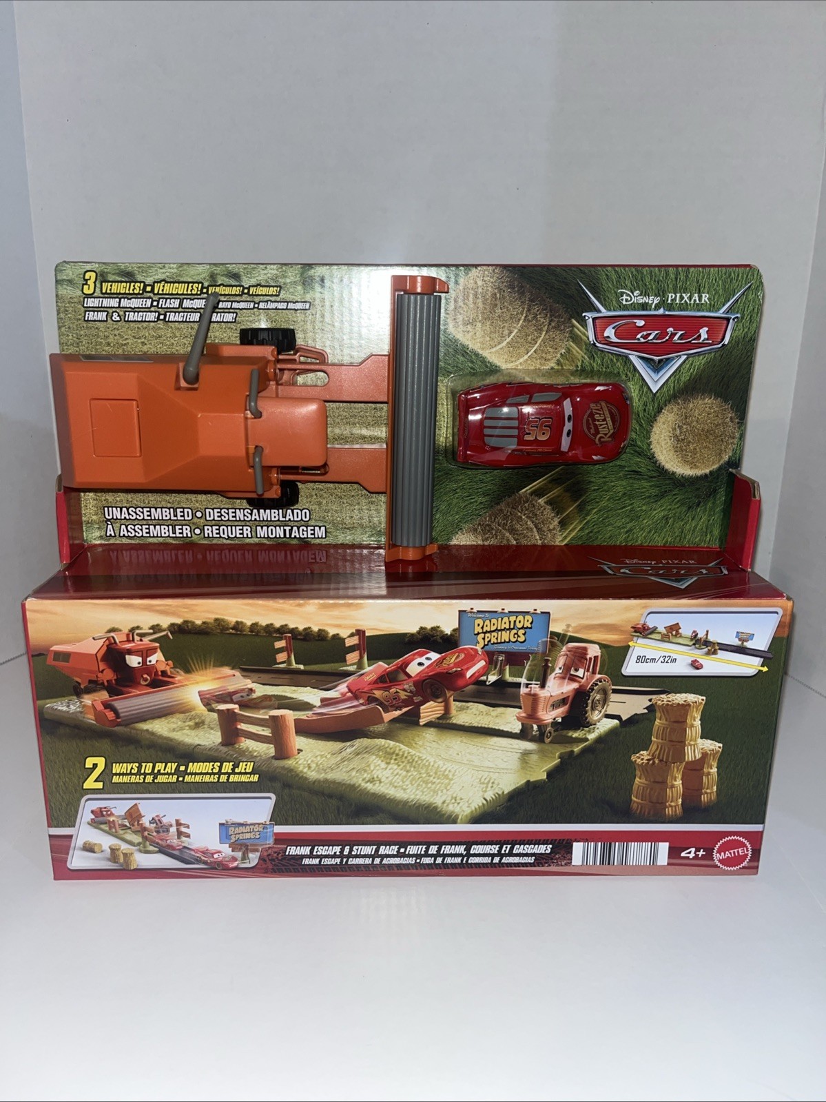 Disney Pixar Cars Frank Scape & Stunt Race 3 Vehicles Playset 2023 Brand New