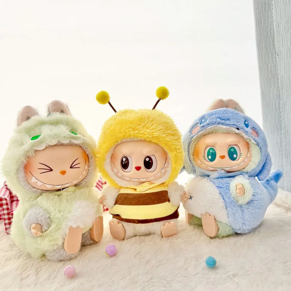 Fits 1,2,3 LABUBU Clothes Set Cute Animal Overall Monsters Plush – NO DOLL