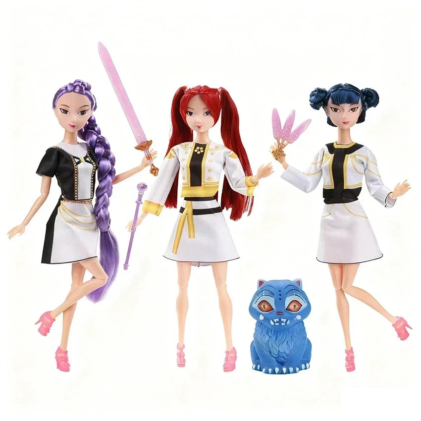 3PCS Gift Cosplay Kpop Demon Hunters Action Figures Mira Rumi Zoey Doll Toy JQ