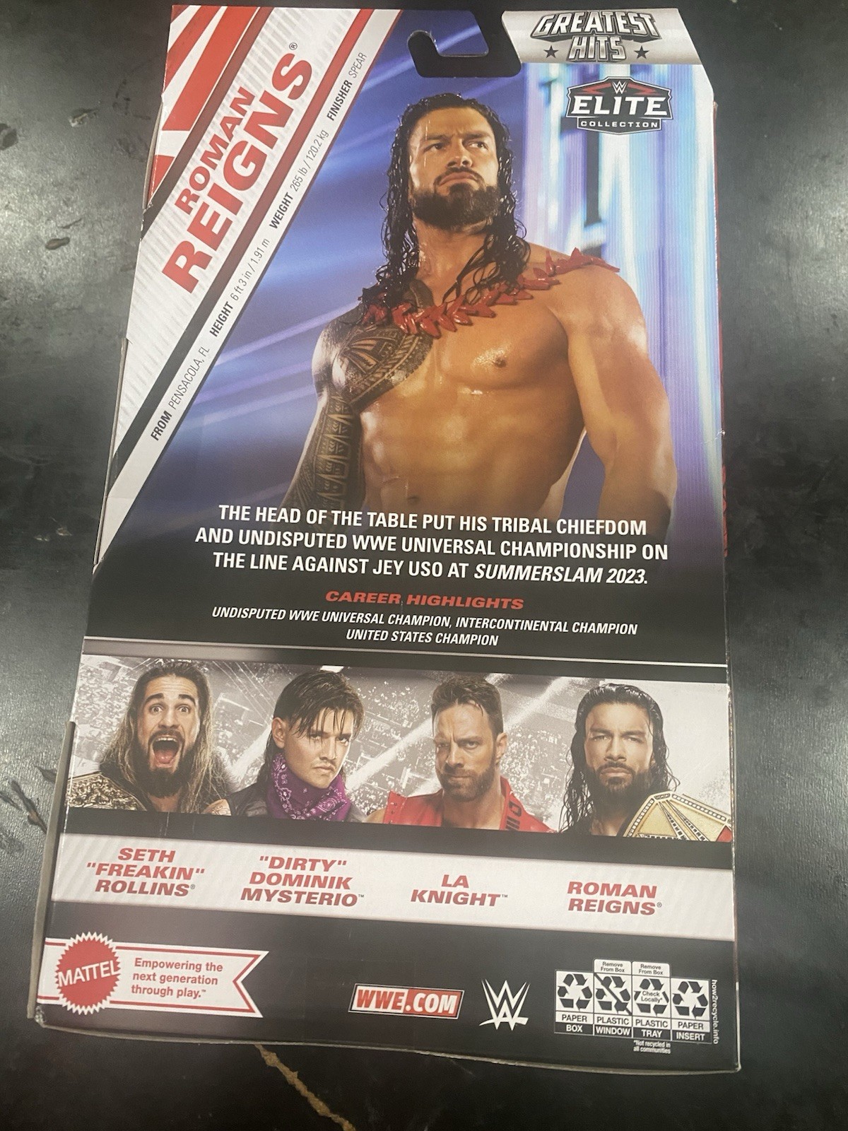 WWE Roman Reigns Elite Greatest Hits Series Tribal Chief Bloodline Ula Fala OTC