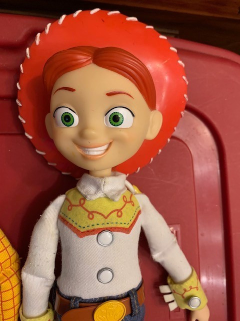DISNEY PIXAR TOY STORY 2 THINKWAY TOYS WOODY & JESSIE PULL STRING TALKING DOLLS