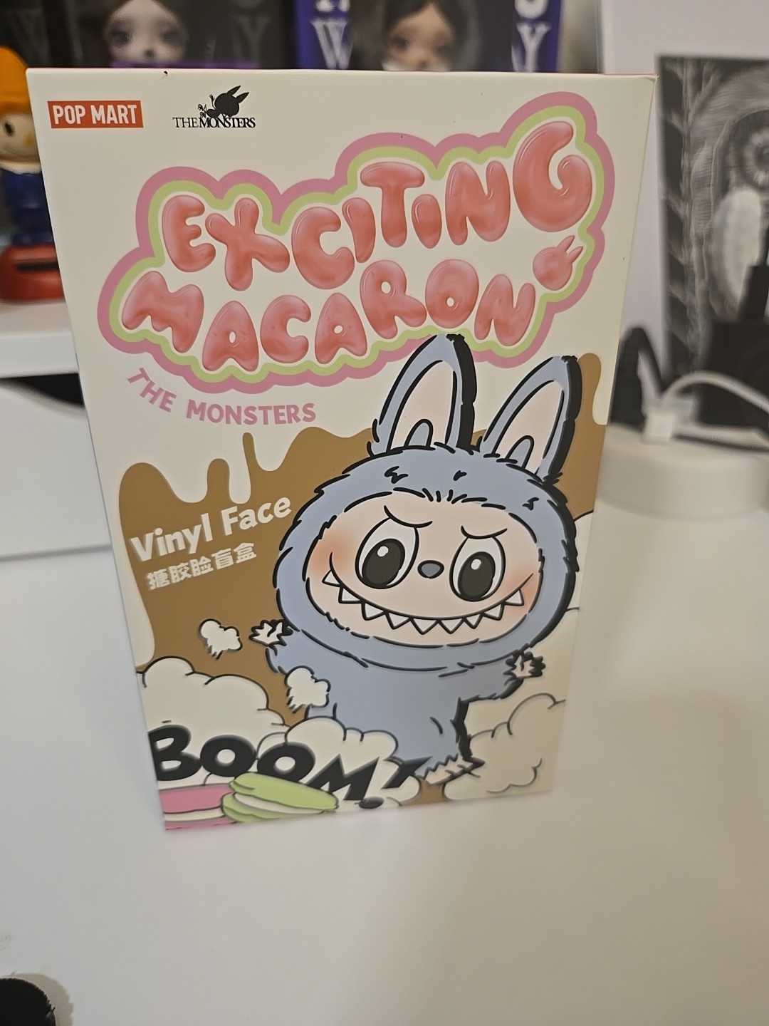 Authentic Pop Now Labubu Pop Mart Sesame Bean Exciting Macaron