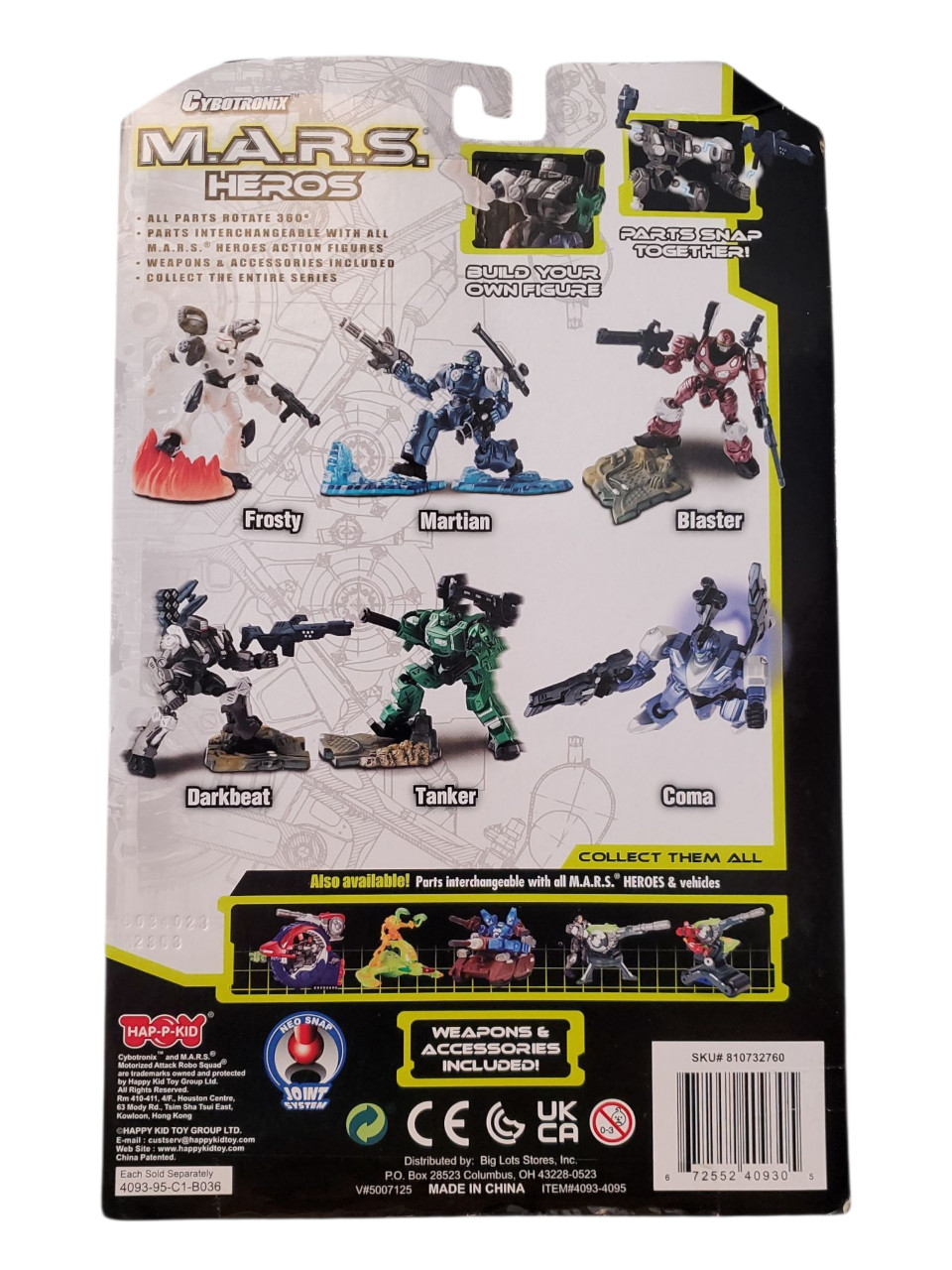 Choose Your Set – MARS Heroes 35 Pc Action Figures Cybotronix Hap-P-Kid NEW