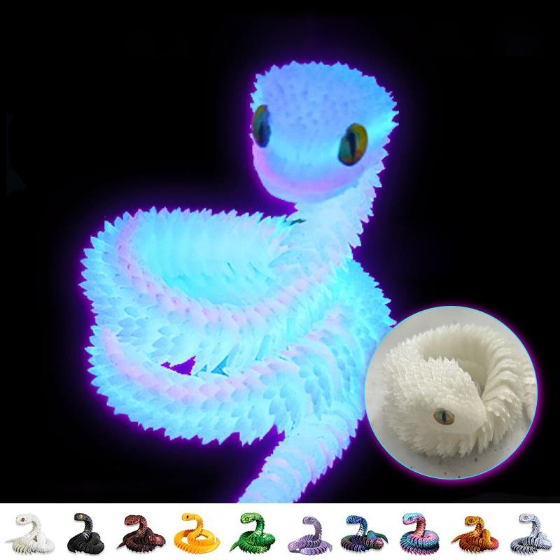60cm 3d Printed Snake Movable Joint Simulation Figures Newyear Decoration Big
