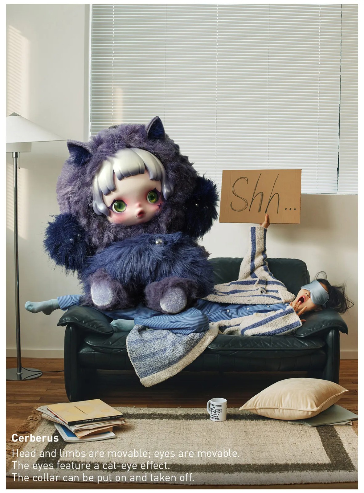 POP MART x Skullpanda You Found Me Series Plush Doll Pendant Figure – Cerberus