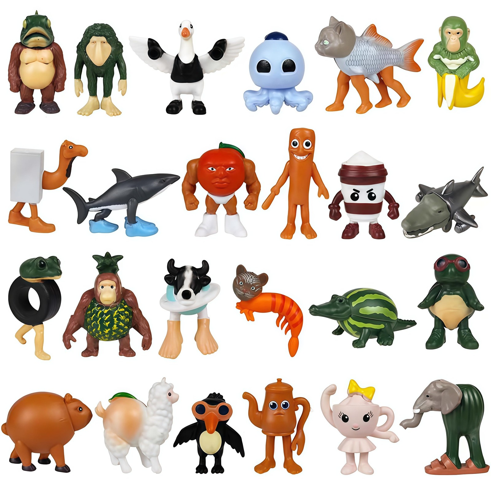 24PCS Italian Brainrot Steal a Brainrot Toys, Brain Rot Action Figure, 1.8″ T