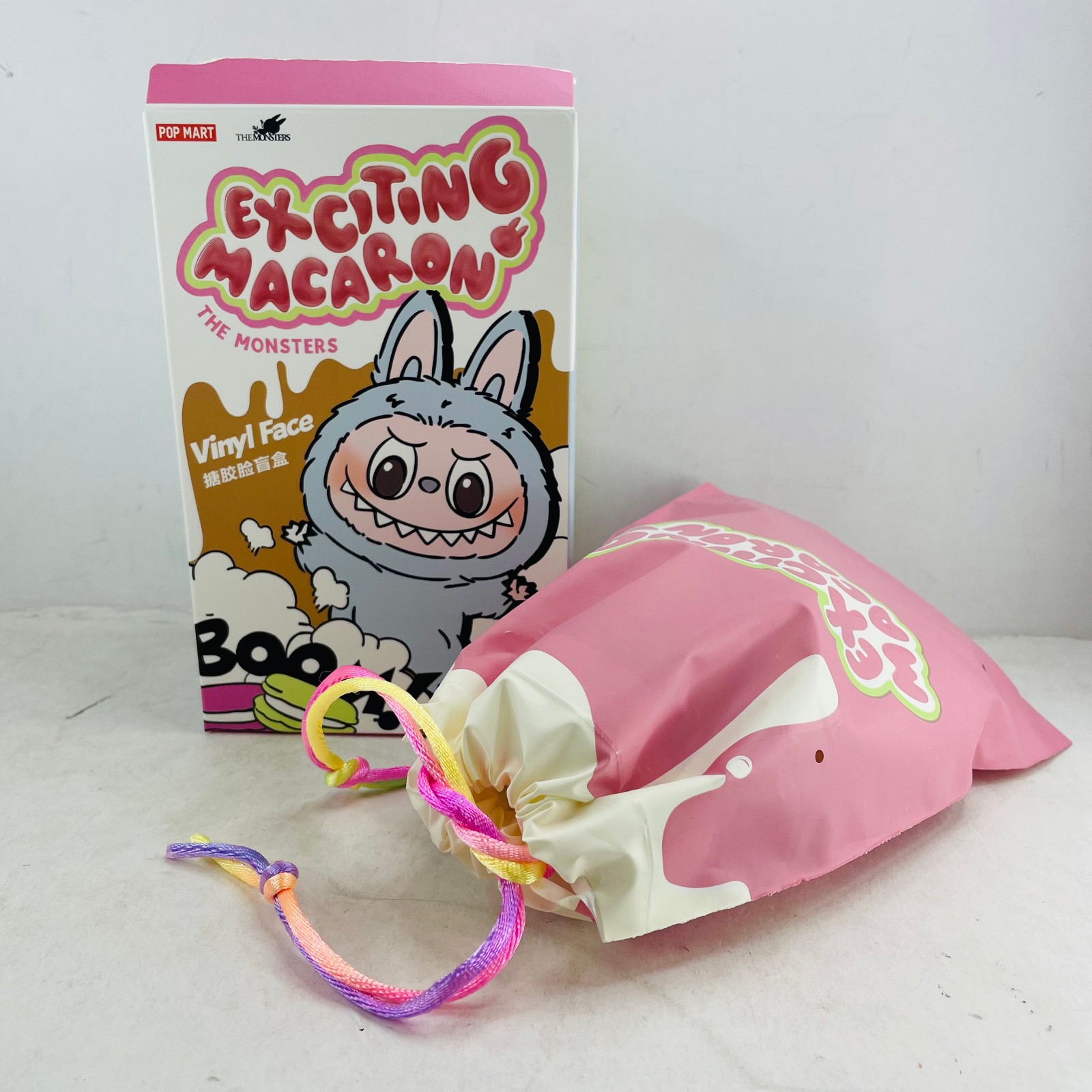 POP MART Labubu The Monsters Exciting Macaron Series Plush Dolls – Soymilk