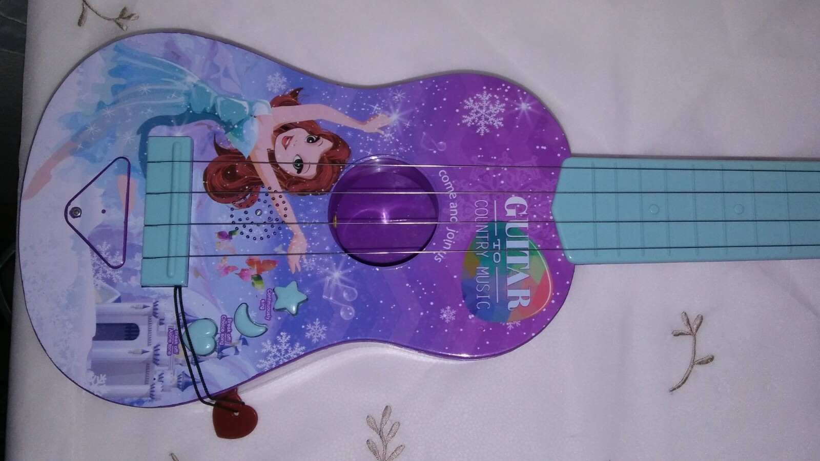 LEXIBOOK DISNEY FROZEN II ELSA & ANNA My First Guitar 21 in Introduce Kids Music
