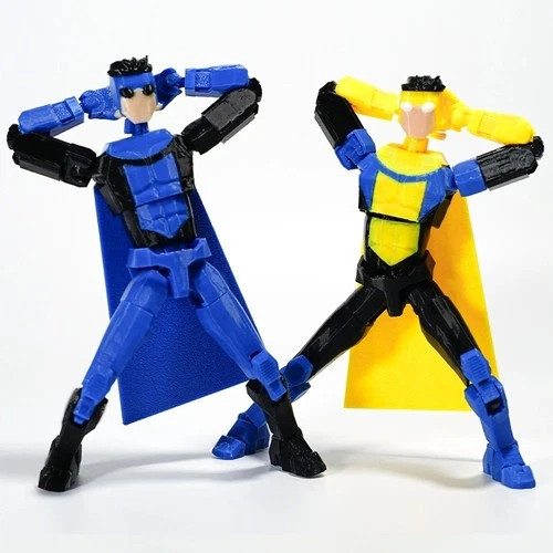 3D Printed Superhero Action Figures with Articulatable Limbs