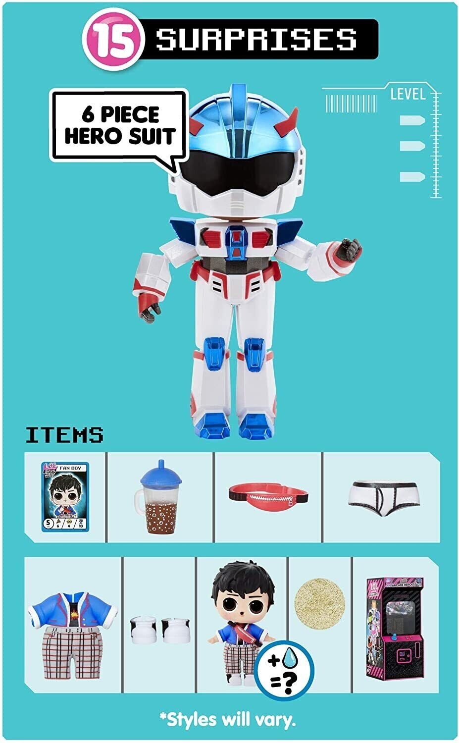 LOL Surprise • Boys Arcade Heroes • Gear Guy • w/15 items • sealed • Ships Free