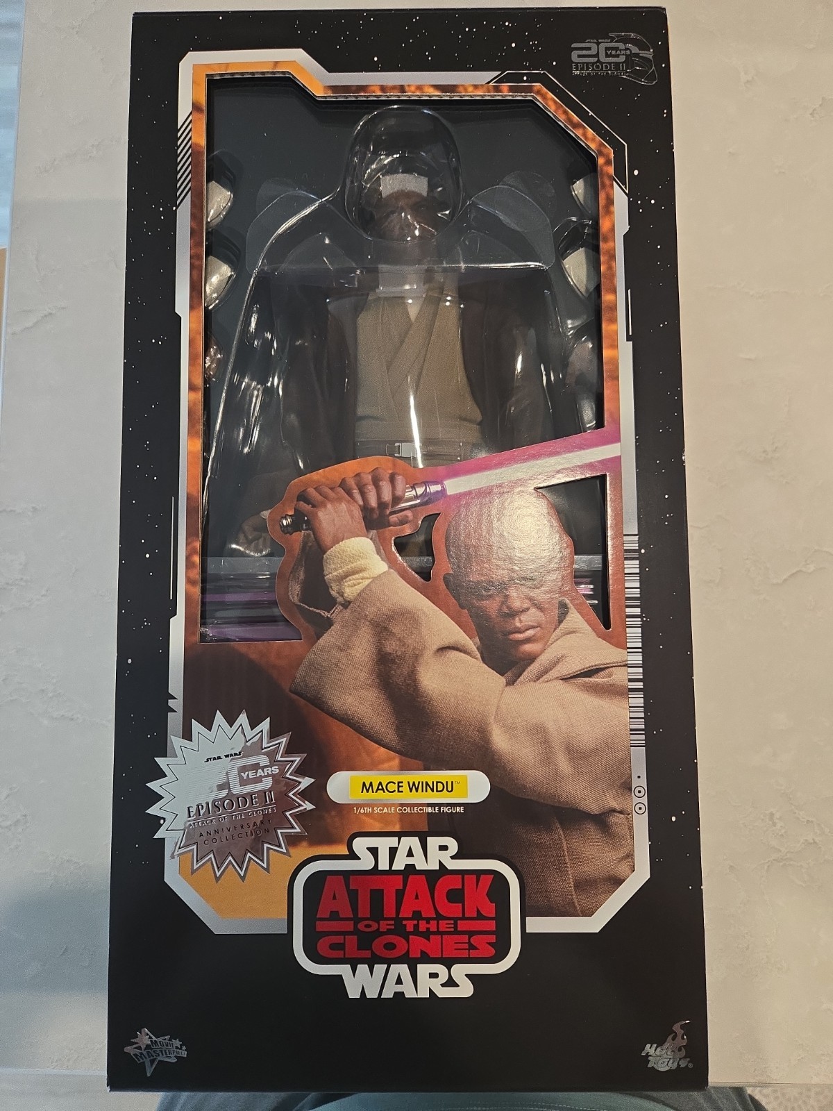 Hot Toys Mace Windu Star Wars 1/6 Scale Figure MMS681, Attack of the Clones