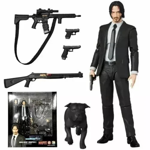 Maf No. 085 John Wick Chapter 2 With Dog Action Figure Collection Toy Gift PVC–