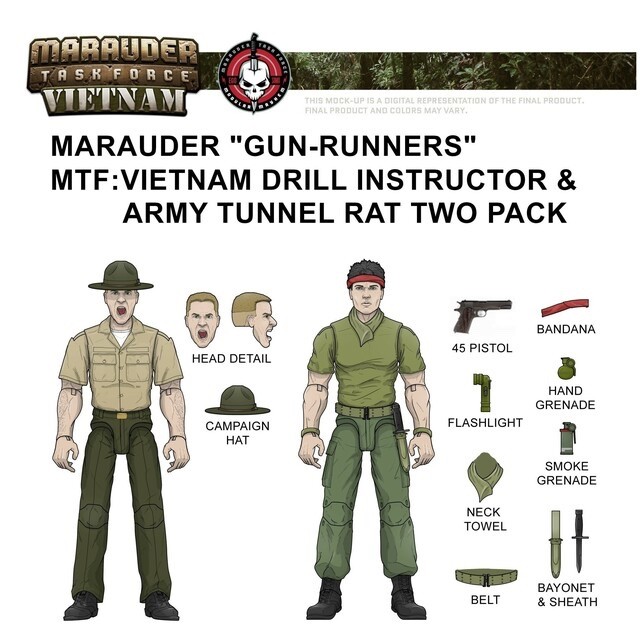 Marauder Task Force 1:18 Drill Sergeant Vietnam KS A-TEAM Exclusive