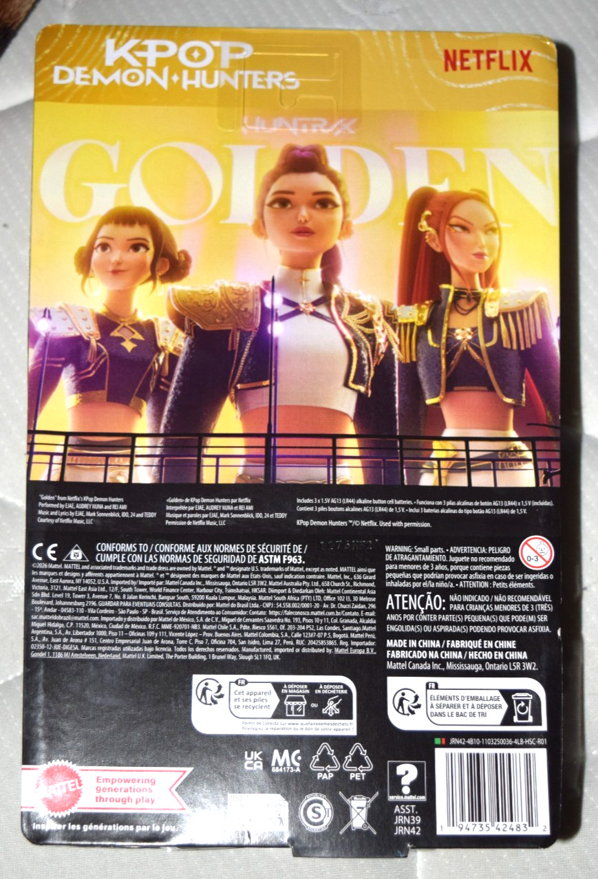 KPop Demon Hunters HUNTR/X Zoey Golden Singing Doll – IN HAND