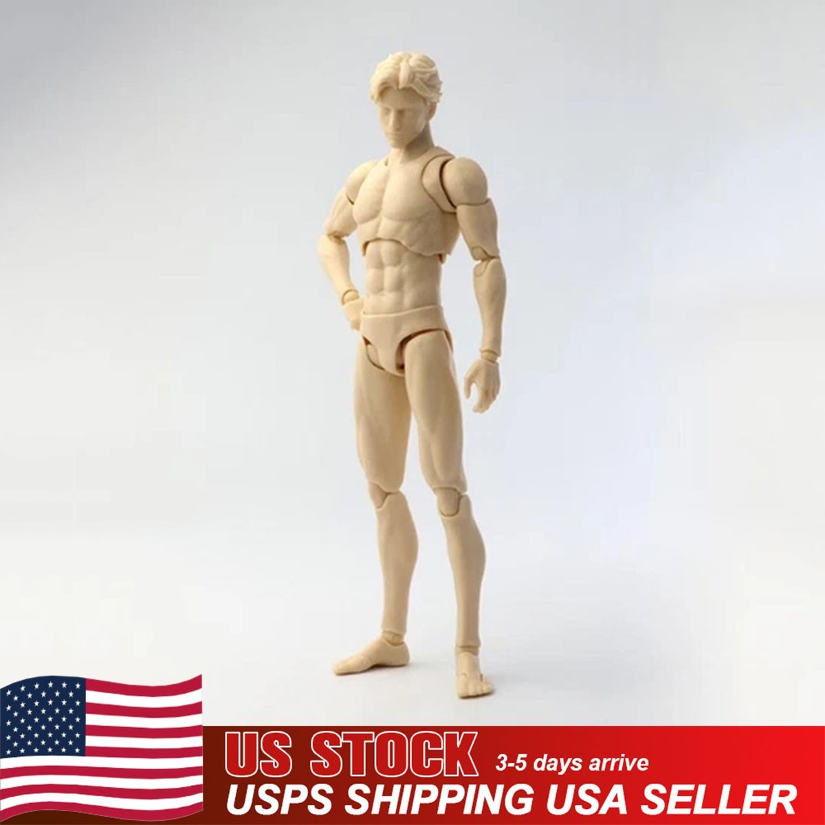 Mirrfig 1/12 MF001 Male Action Figure Body 6″ Pale Skin Super Jointed Model Toys