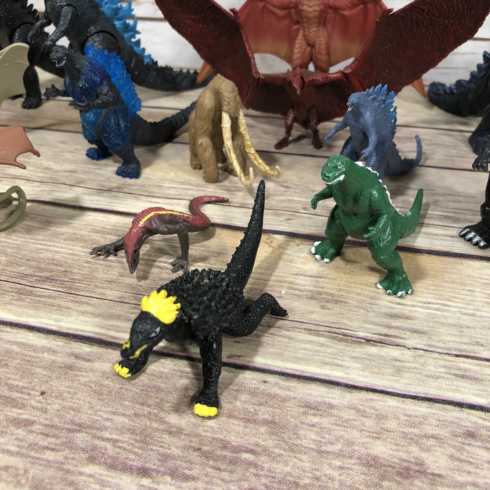 Godzilla Action Figures LOT OF 15 TV Movie Monsters Rodan, Many Godzillas
