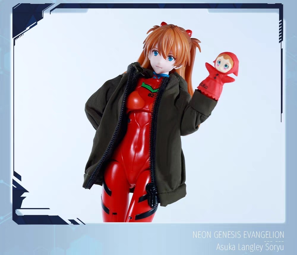 SP-EVA-ASK: 1/12 Green Zipper jacket for EVA Asuka Langley 6″ action figure