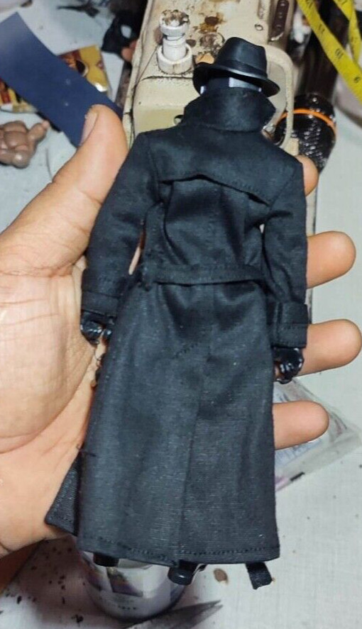 PB-LTC-NOIR: 1/12 Black Wired Trench Coat for Marvel Legends Spider-Man Noir