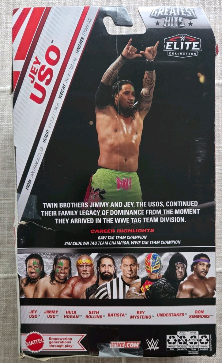 Jey Uso – WWE Elite Greatest Hits 7 Mattel Toy Wrestling Action Figure