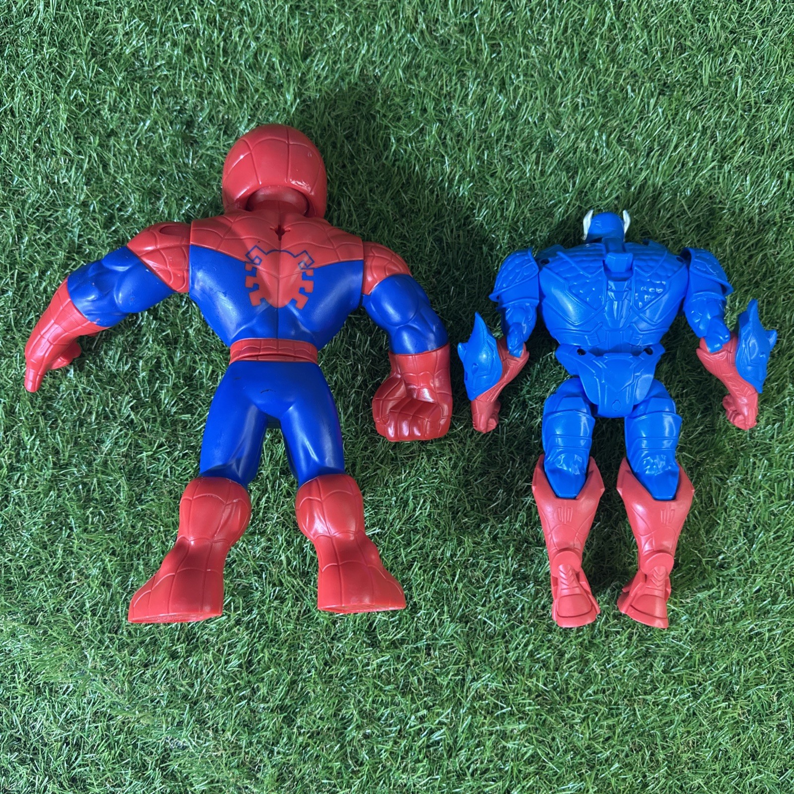 Spider-Man 2018 & Captain America Mech Strike Monster Hunters 2022 Figures