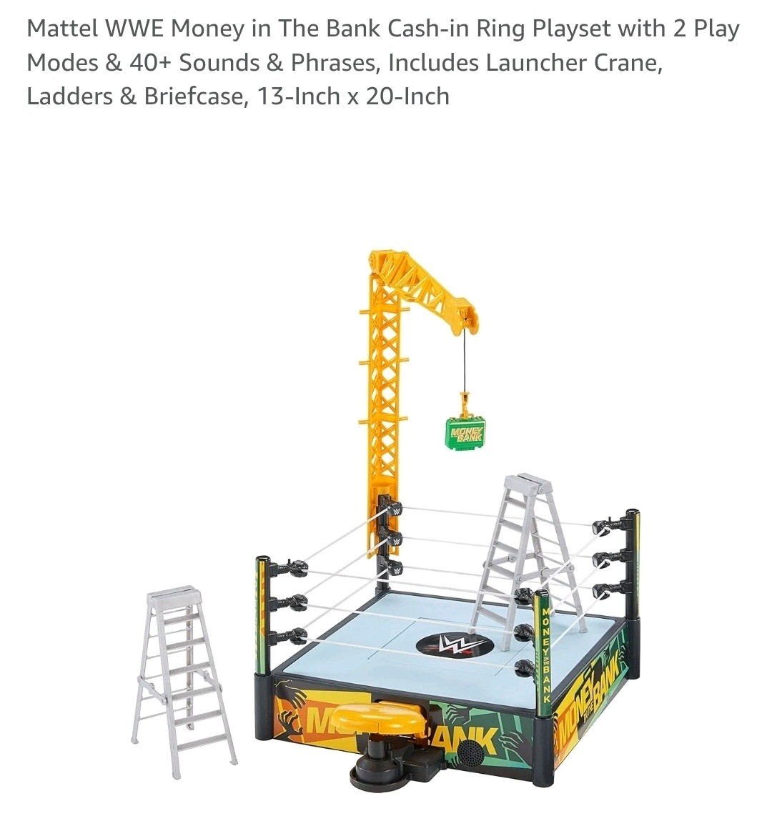 WWE MATTEL Money In The Bank Ladder Match Ring Wrestling 2025. Returns 30 days.