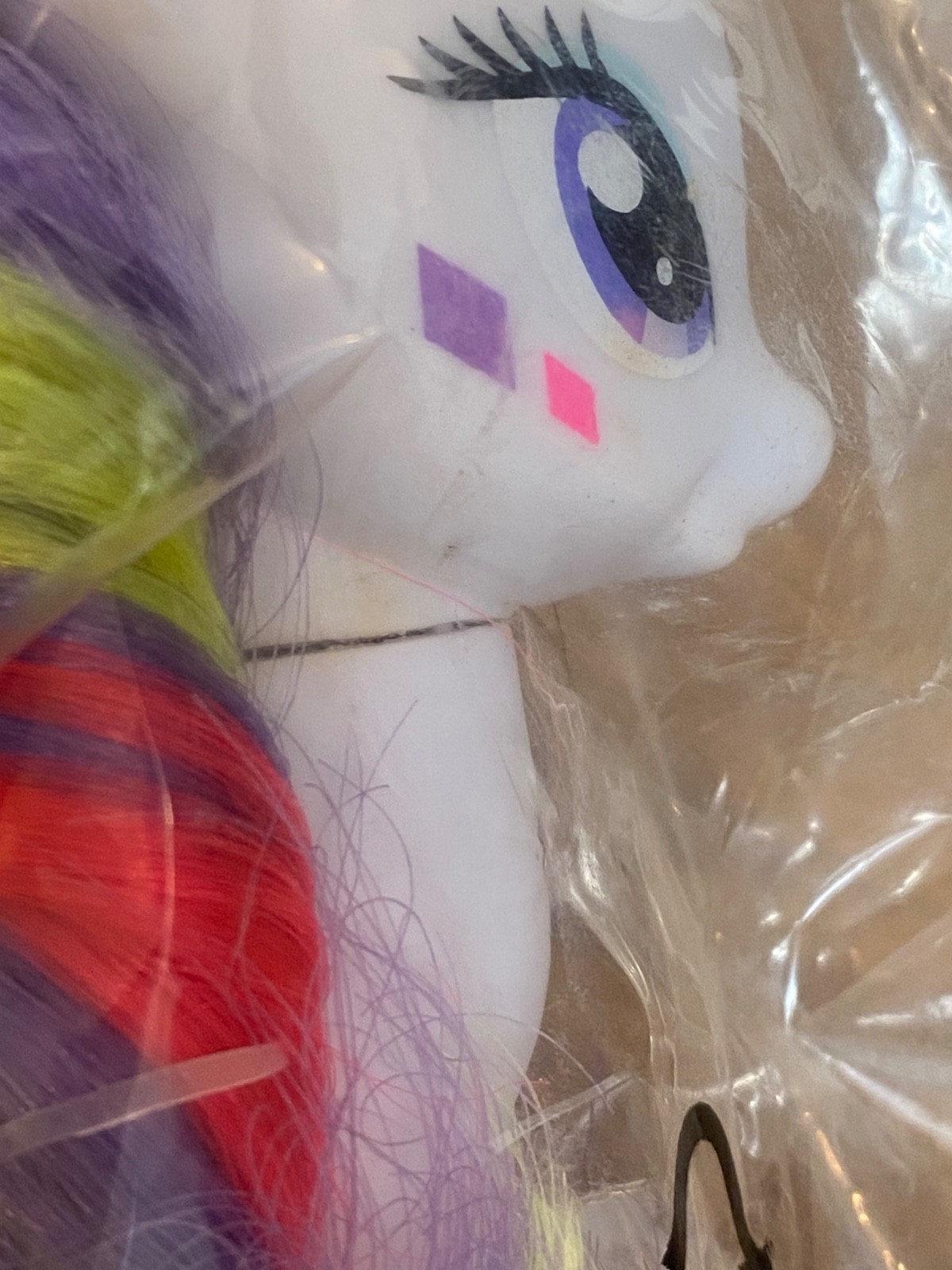 My Little Pony RARITY NEON RAINBOW POWER International, UK, China – 3″, G4, MIP