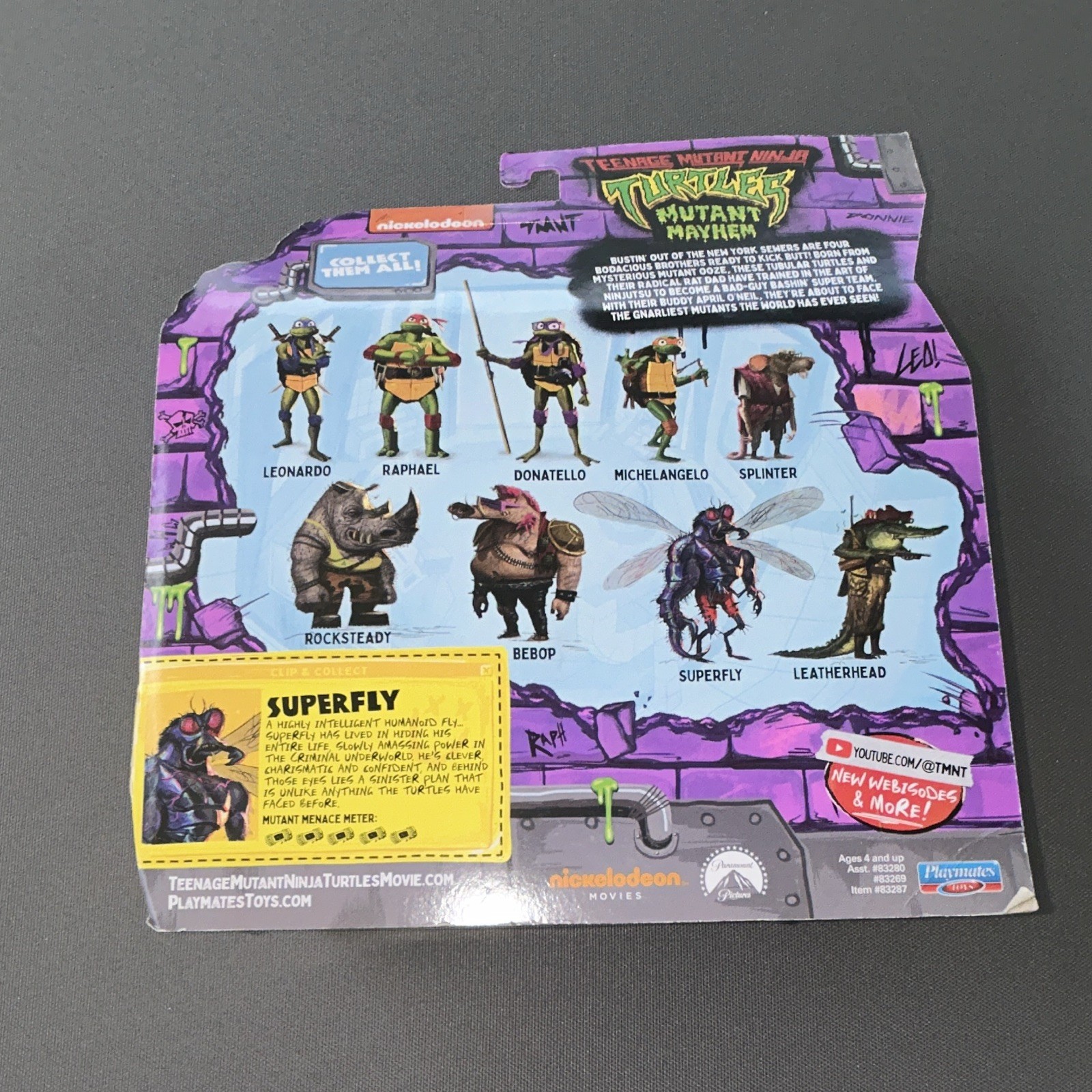 Playmates Toys TMNT Mutant Mayhem Superfly Action Figure Boxed New Free Shipping