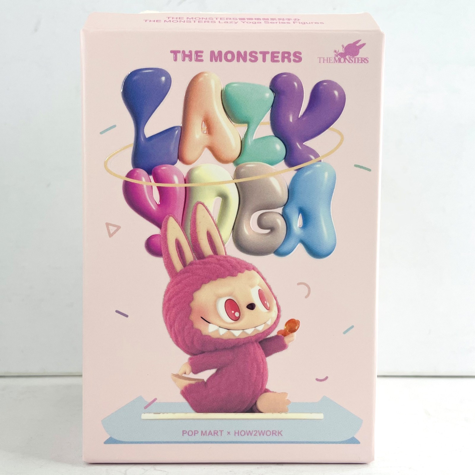 POP MART x Labubu The Monsters Lazy Yoga Series Figure Sealed Bag in Open Box