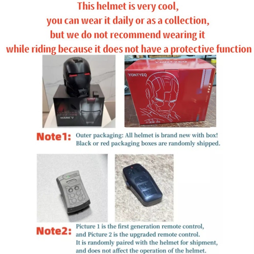 2025 Autoking Iron Man Black MK5 Helmet Electronic Wearable Voice-control Mask