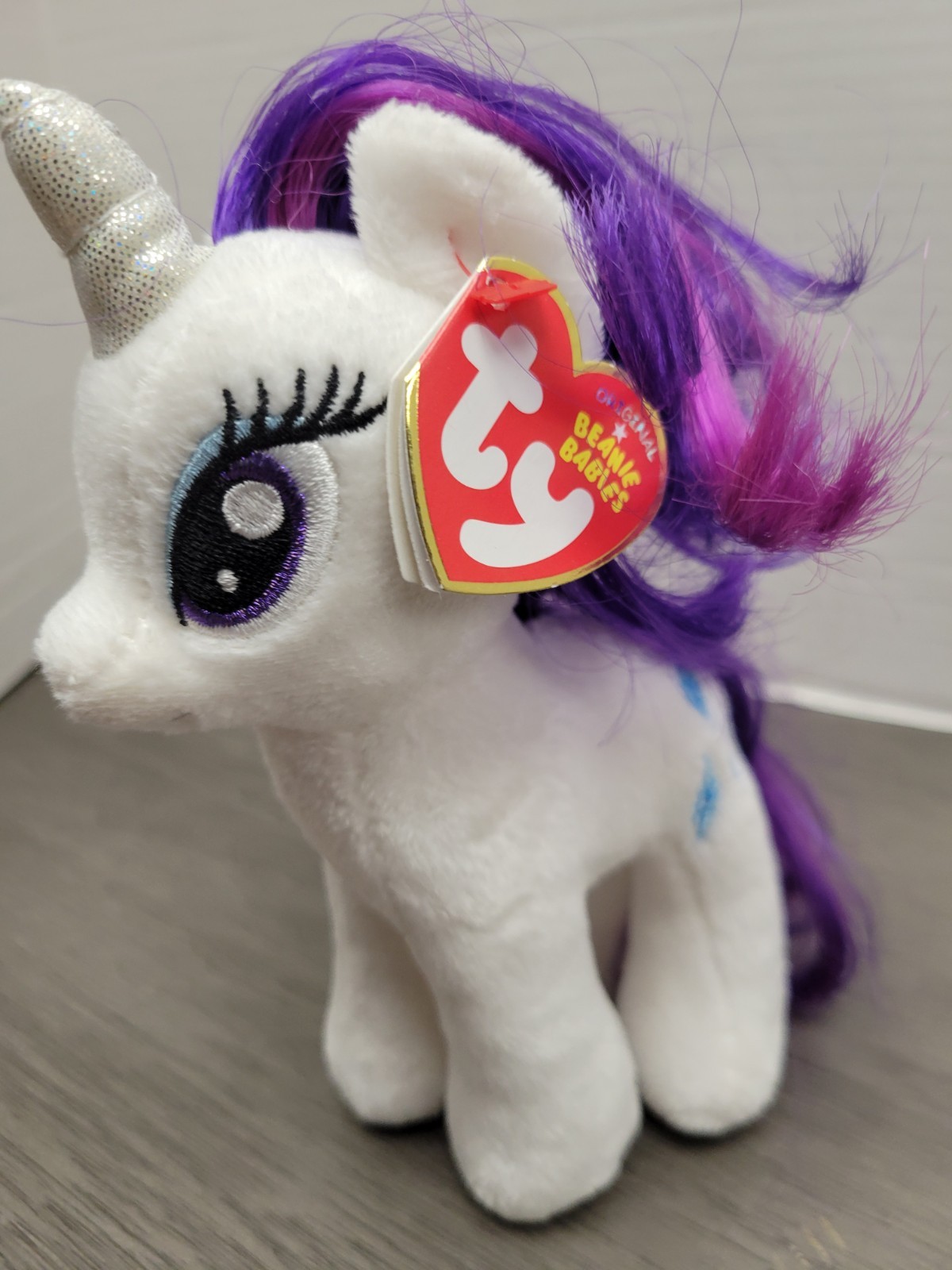 2014 Ty Beanie Babies My Little Pony Sparkle Rarity 7″ Plush With Tags