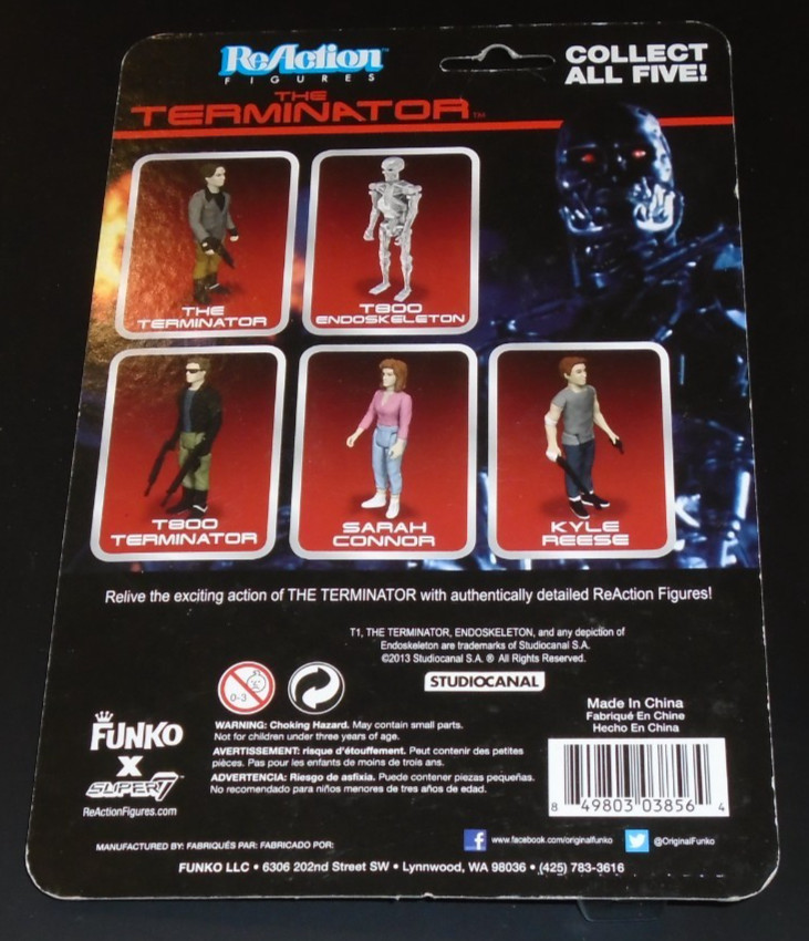 3x NEW NIB ReAction figures: Terminator T800 + Endoskeleton + Invisible Predator