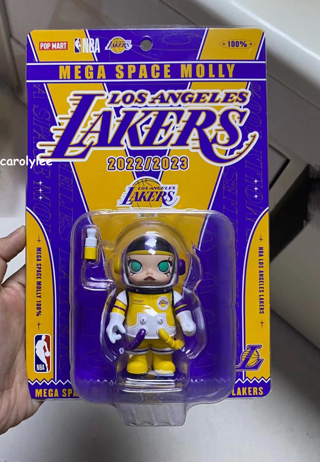 Authentic PopMart Mega Space Molly 100% NBA Lakers Special Edition Rare