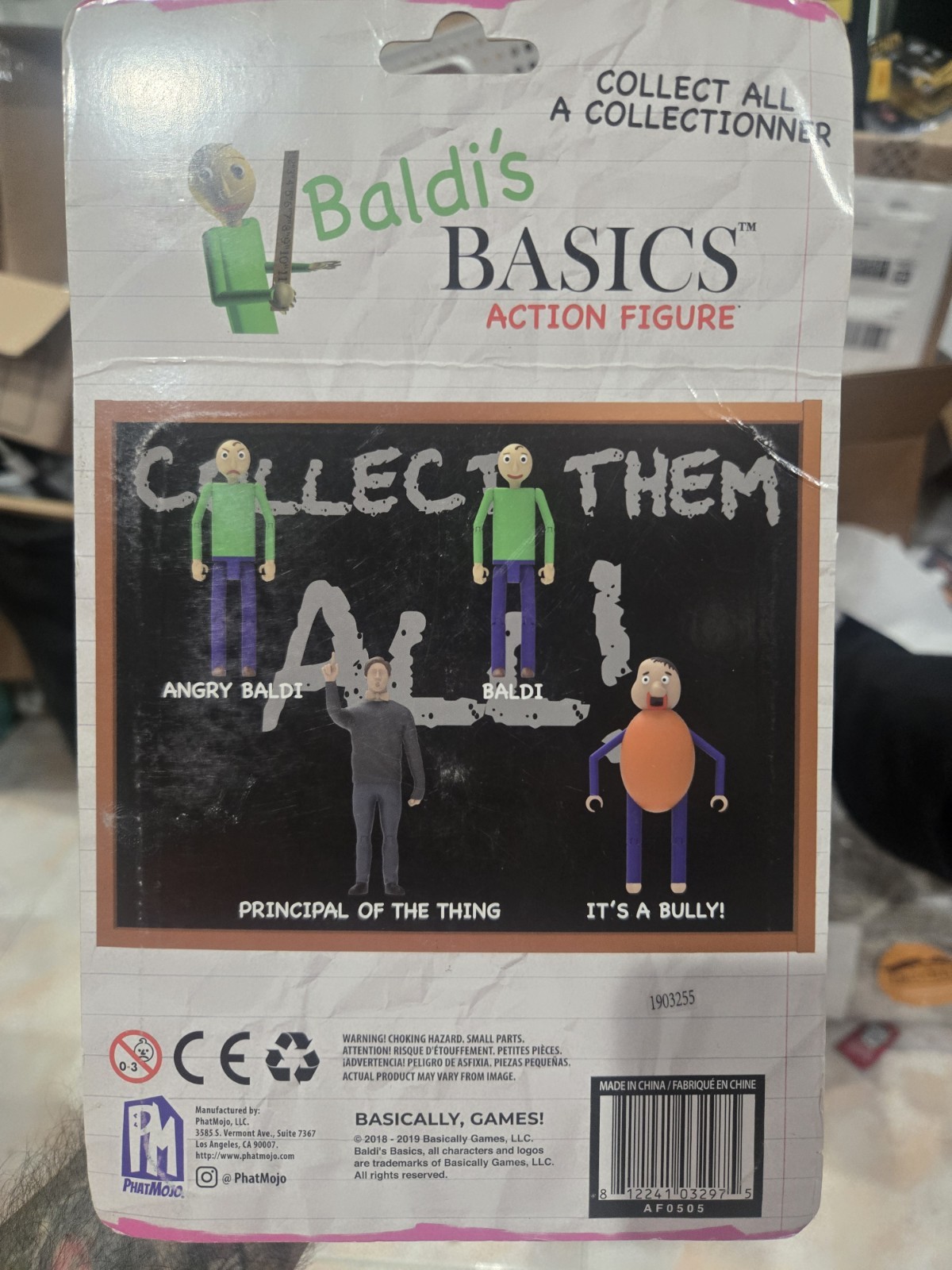 Bully Baldi Basic action Figure Series 1 Phat Mojo New Sealed