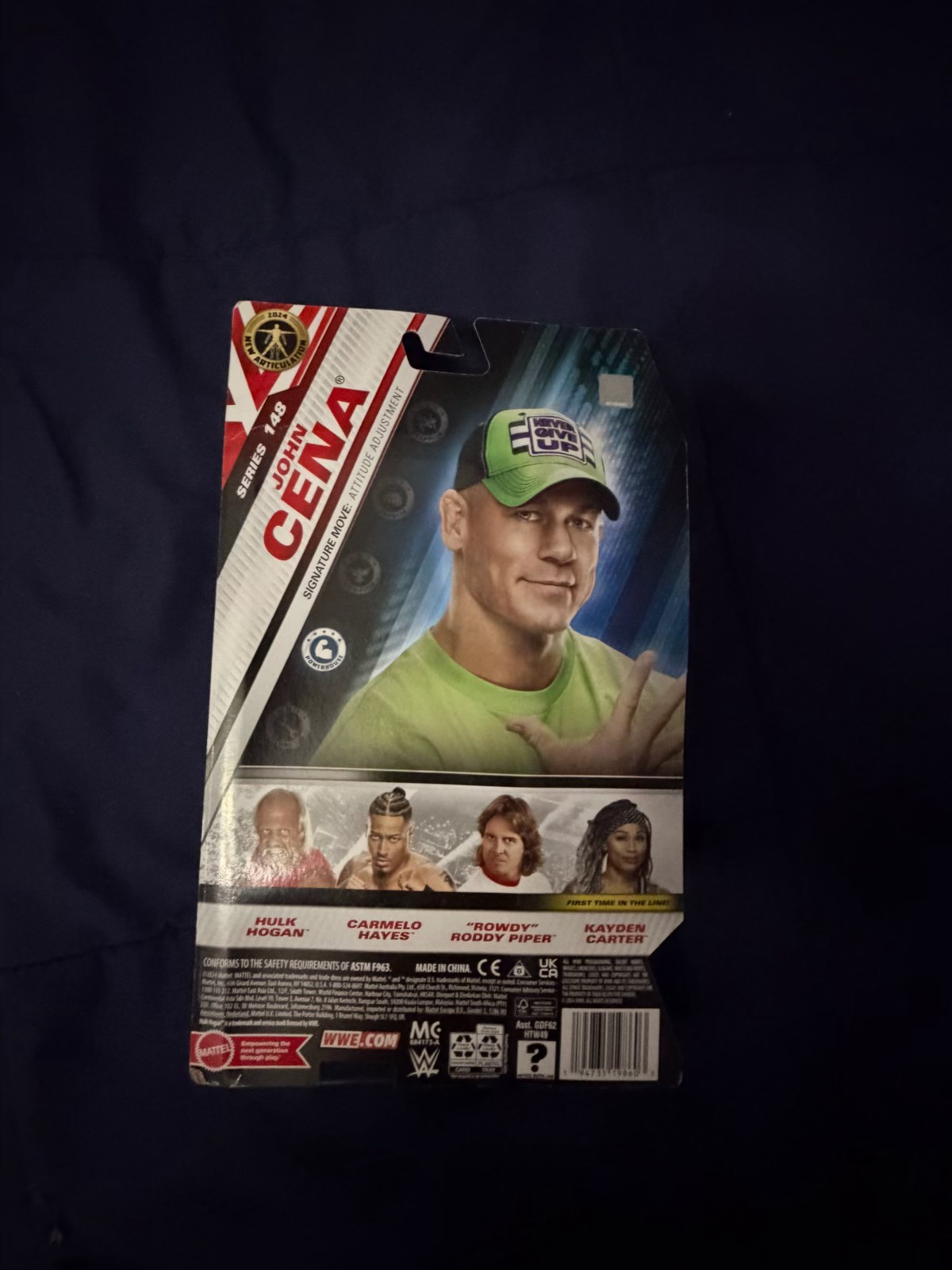 Mattel WWE Main Event John Cena Action Figure Red Black Wrestling 148 case