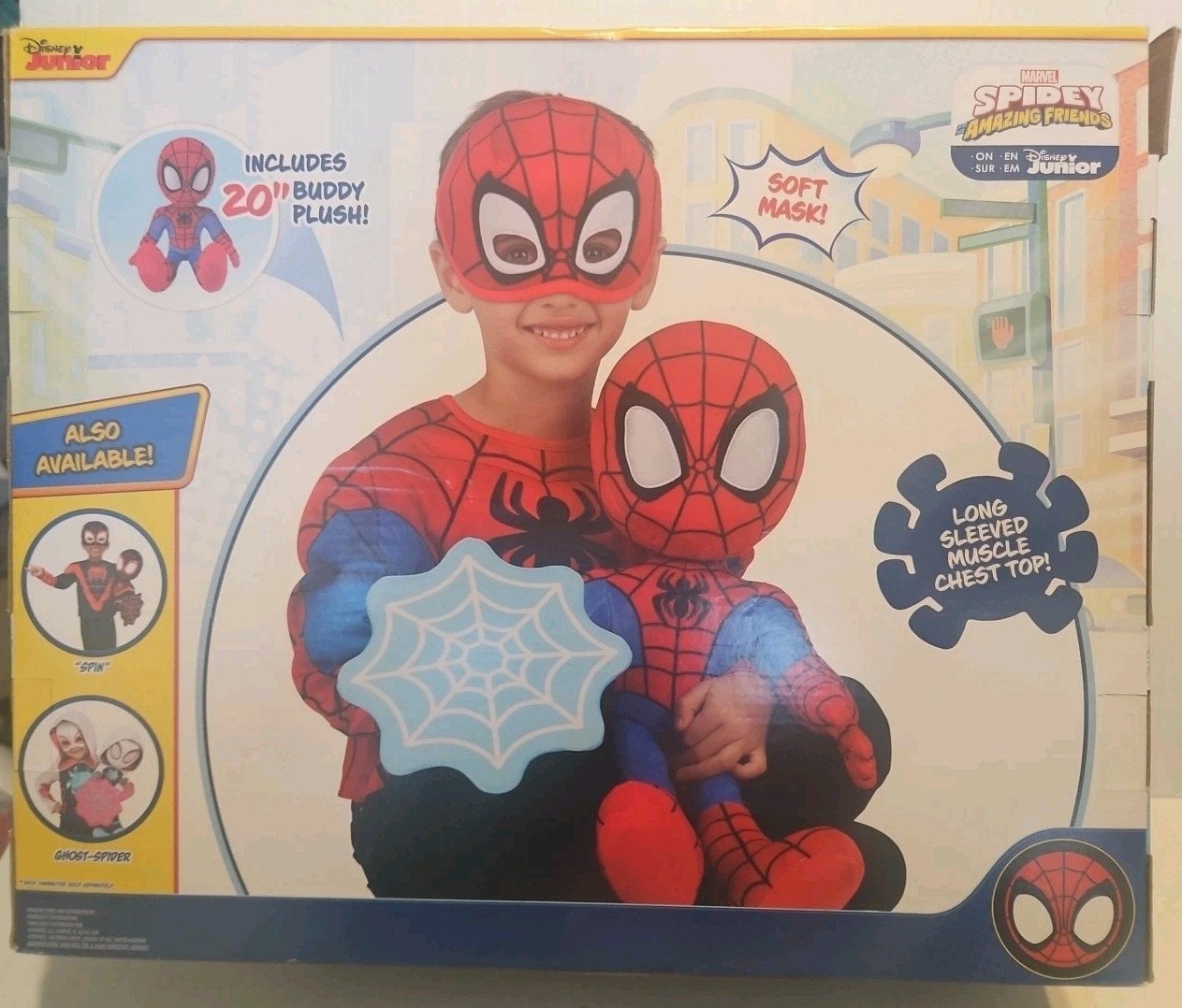 Disney JR Marvel Spidey And His Amazing Friends Dress-Up 4 Pc Toddlers 3T-4T NIB