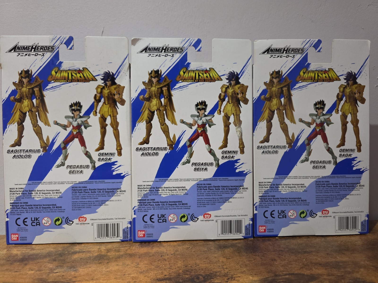 Bandai Anime Heroes: Saintseiya Knights Of The Zodiac 3-pack Action Figures