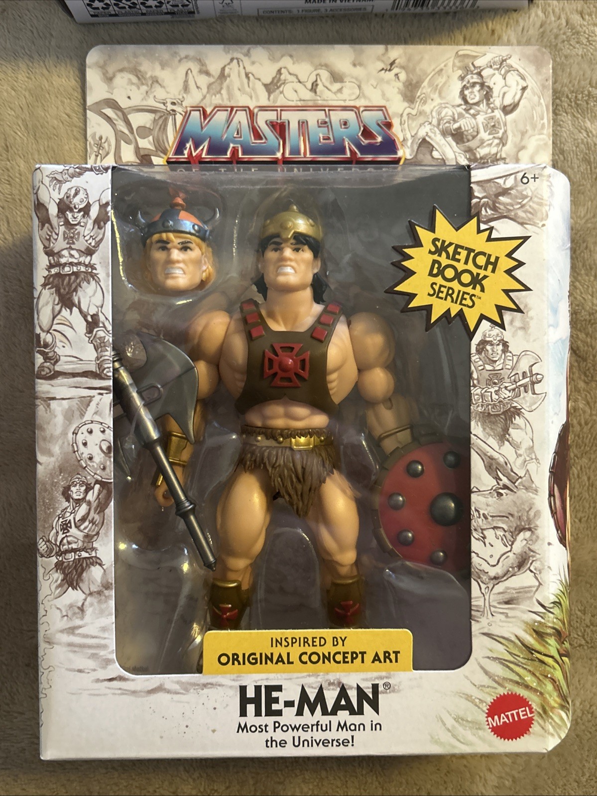Mattel Masters Of The Universe MOTU He-Man Sketch Book Series Concept Art. 4 Fig