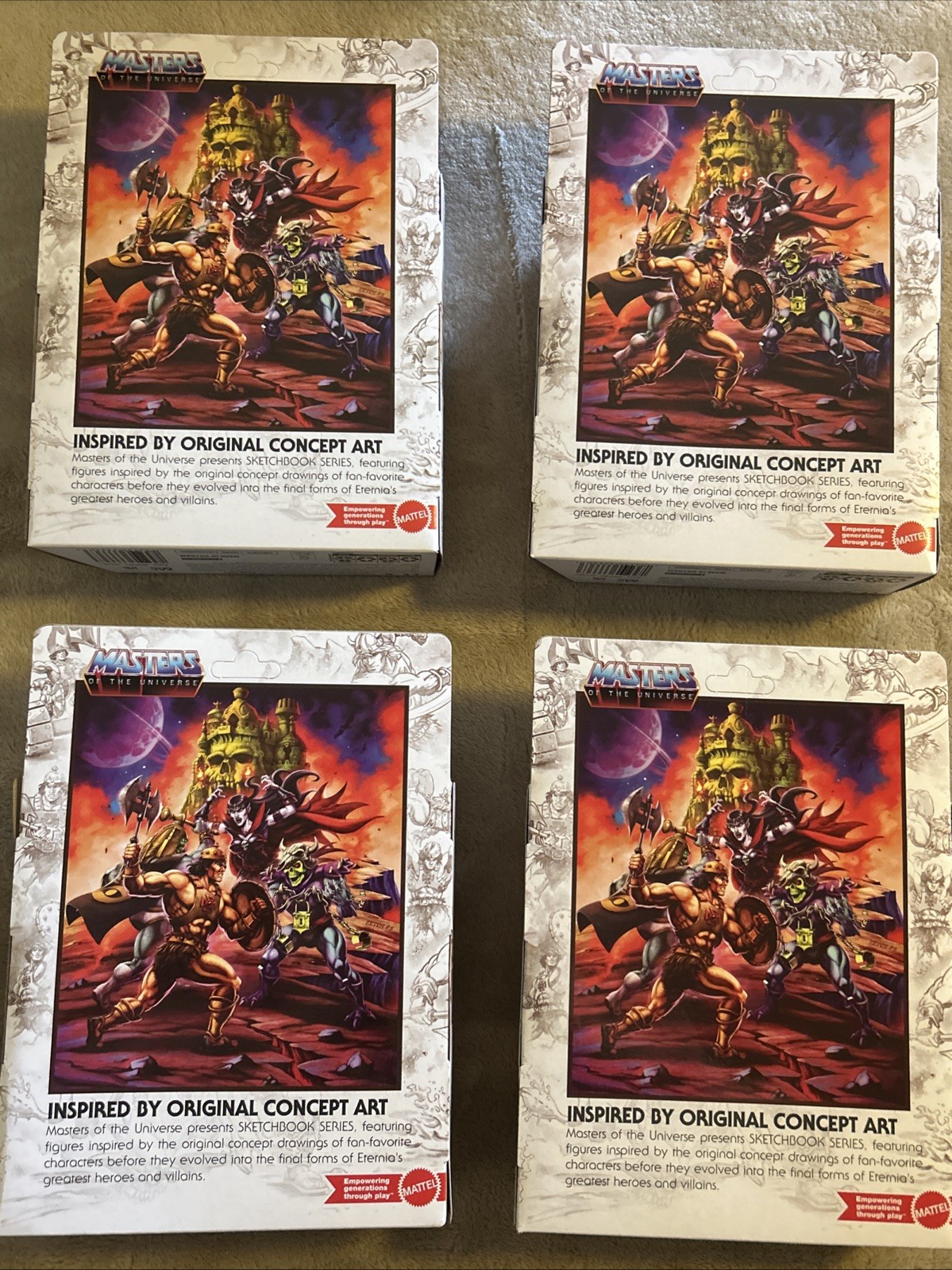 Mattel Masters Of The Universe MOTU He-Man Sketch Book Series Concept Art. 4 Fig