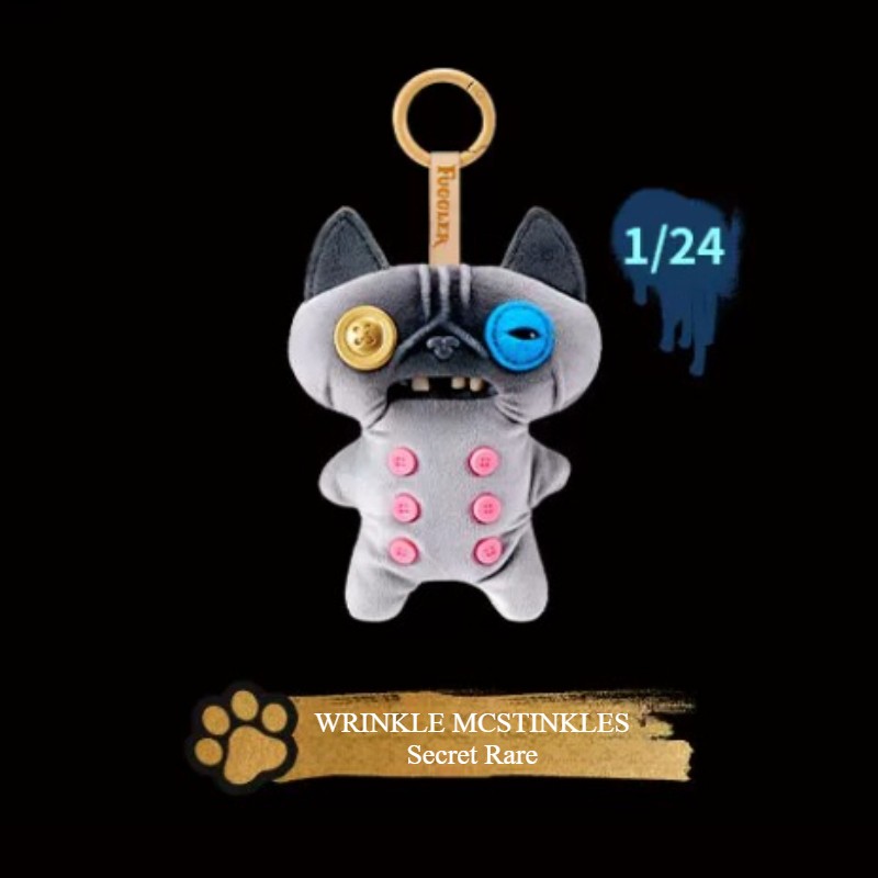 Fuggler Toothy Monster Mini Plush Keychain Pendant Alley Cats Series Toy 3.9in
