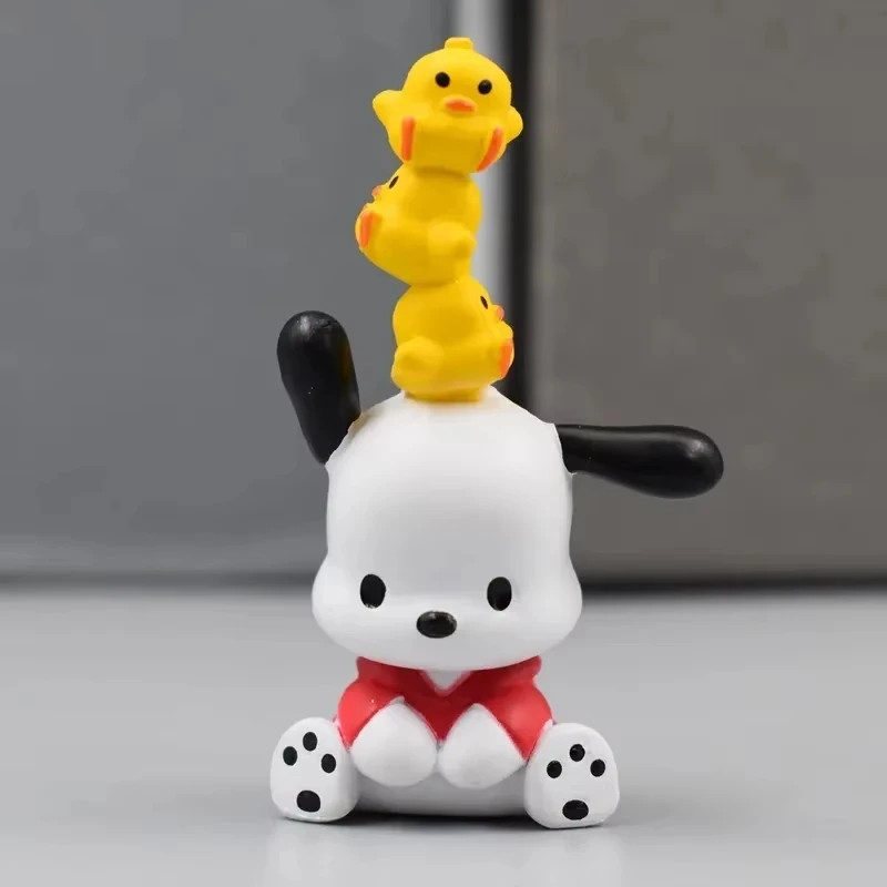 Hot 5Pcs Sanrio Anime Figure3-4cm Kawaii Pochacco Melody Model Accessories Child