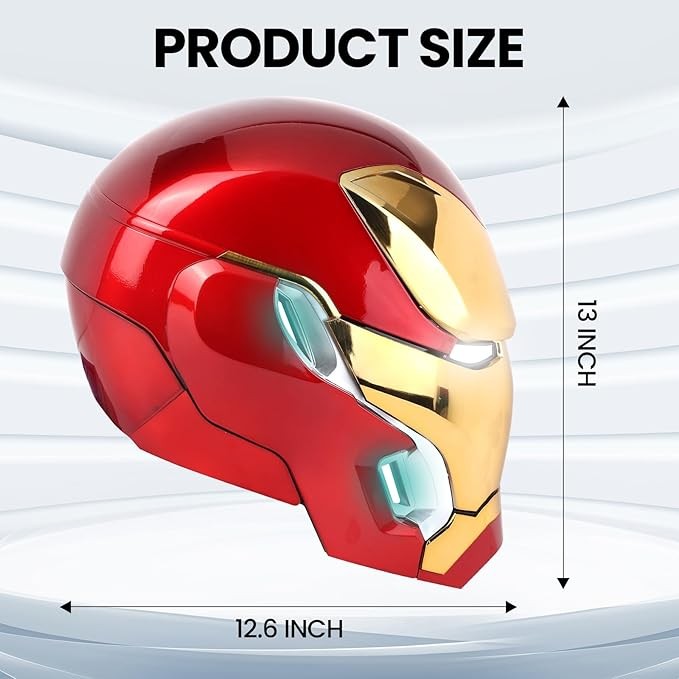 Iron Man Mk50 Friday Helmet Autoking 1/1 Wearable Helmet Cosplay LED Gift