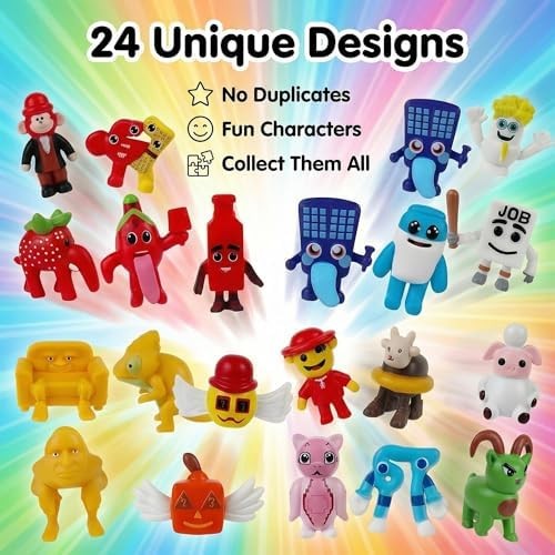 24PCS Italian Brainrot Steal a Brainrot 67 Toys, 1.8″ Brain Rot Action Figure, V
