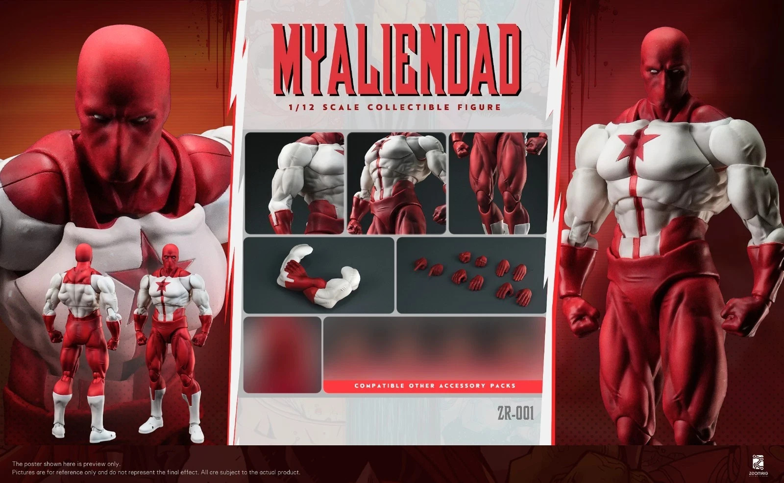 ZOOMRIG ZR-001 My Alien Dad Omni-Man 1/12 Action Figure Collectible Toy In Stock