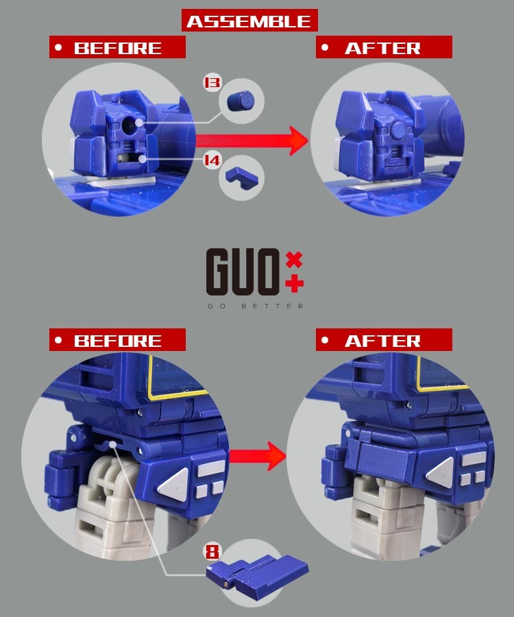 IN STOCK! GO Better 3D DIY Filler Shoulder Cannon Upgrade Kit For SS86 Soundwave