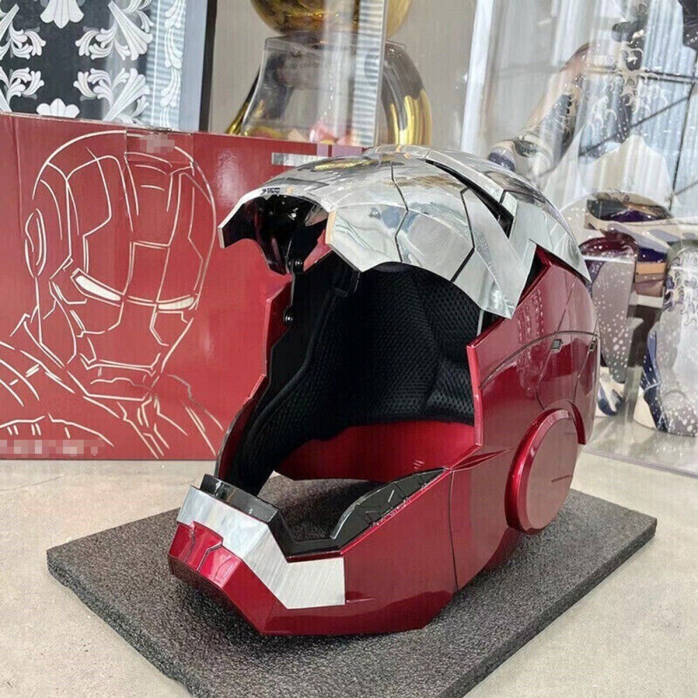US!!! Autoking Iron Man Helmet MK5 1/1 Voice-controll Mask or Reactor Base Stand