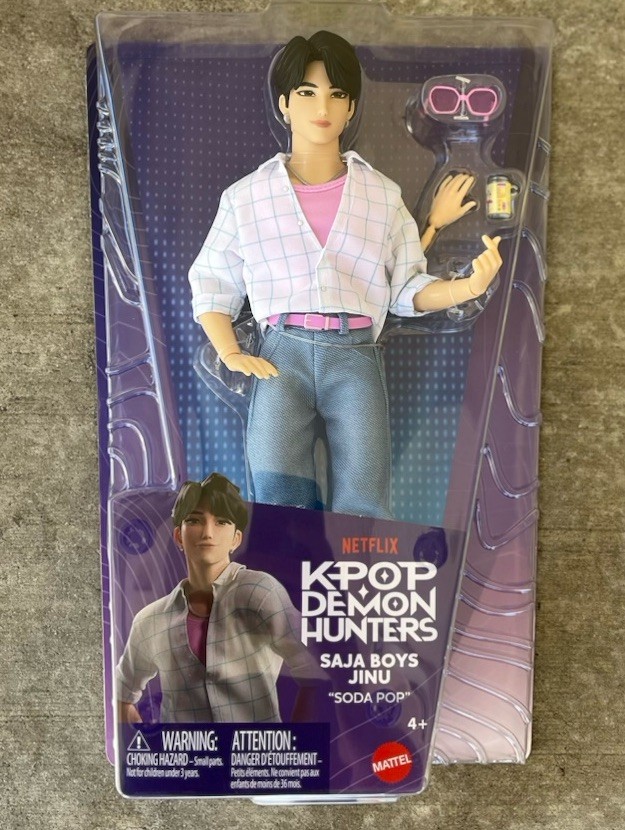 LICENSED ORIGINAL KPop Demon Hunters Huntrix SAJA BOYS SODA POP Jinu Doll Mattel